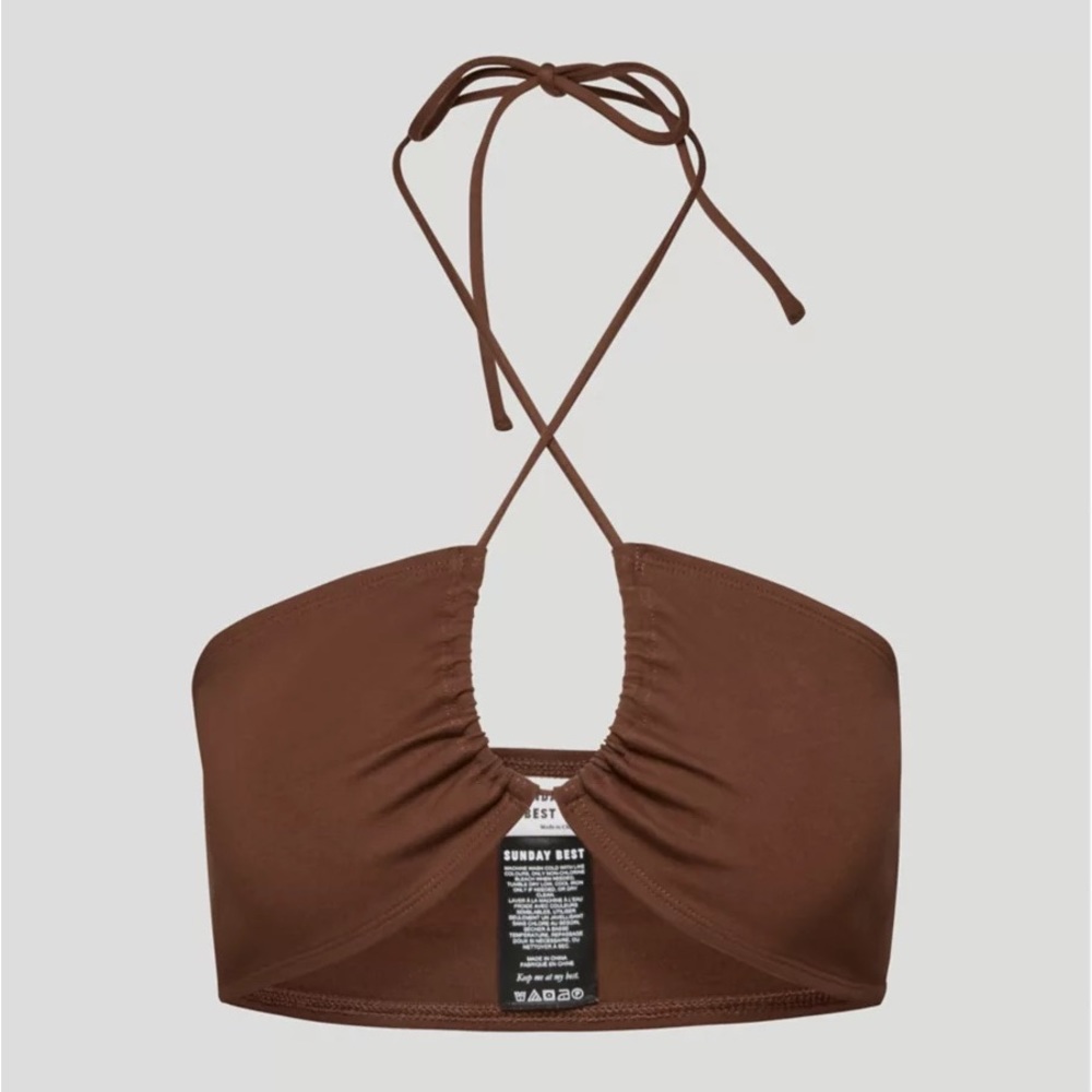 ARITZIA Sunday Best Cora Cognac Halter Top